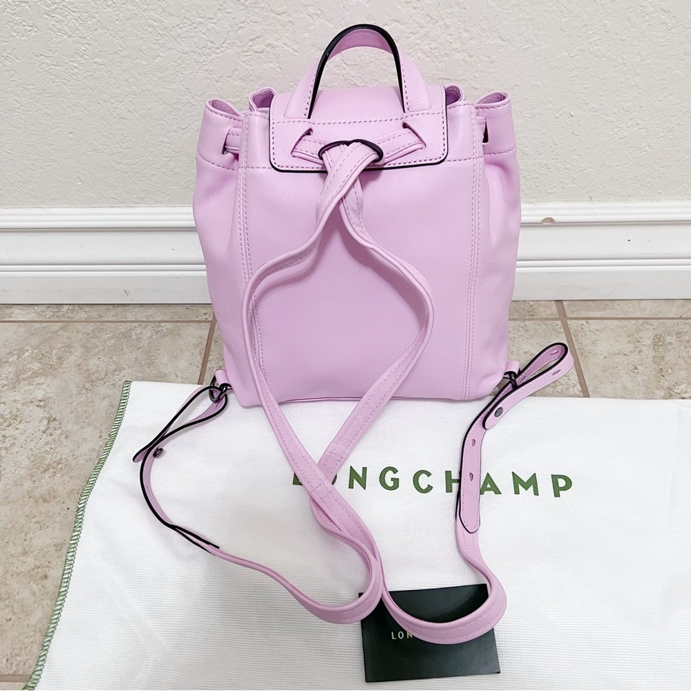 NEW Longchamp Le Pliage leather Backpack - Picture 9 of 10
